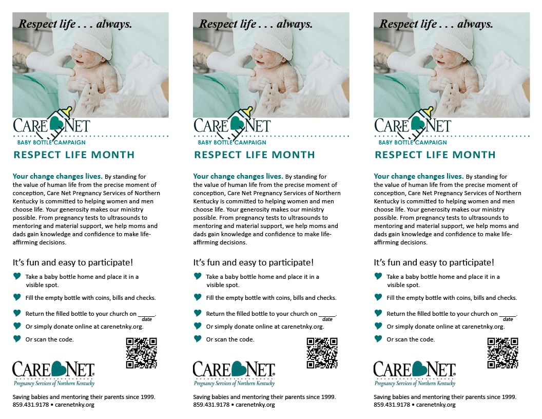 Respect Life Month third-page bulletin insert