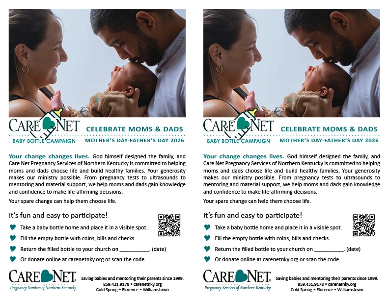 Mother's Day-Father's Day Baby Bottle Campaign half-page insert