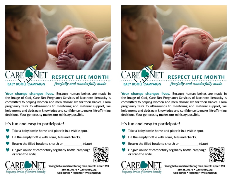 Respect Life Month half-page bulletin insert