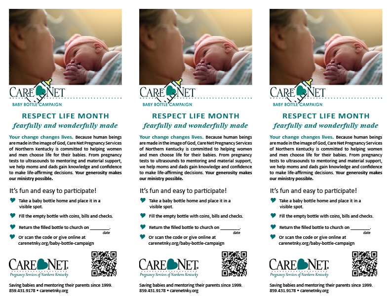 Respect Life Month third-page bulletin insert